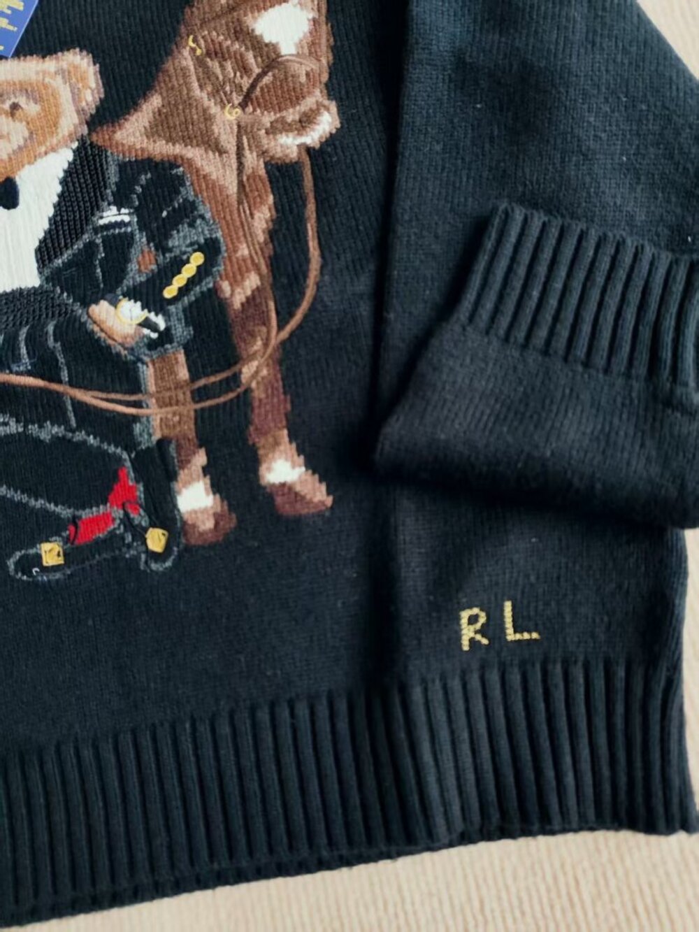 🐻 Polo Ralph Lauren Tuxedo Bear Horse Crewneck Sweater - Picture 4 of 7
